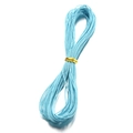 Cordoncino cerato intrecciato azzurro 1mm per gioielli fatti a mano e bracciali DIY - 10m / Celeste