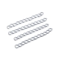 Lichtgrijze 50 mm verlengketting in druppelvorm gemaakt van hoogwaardig gelakte metalen schakels - 30 Stuks/Verpakking (50mm) / Grijs