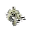 Dettaglio di mini bottiglie di tè al latte con perle per accessori portachiavi fai-da-te - 10 Pezzi/Confezione (AC1313) / Beige