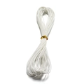 Corda cerata bianca intrecciata a tre capi da 1mm con chiusura dorata per gioielli - 10m / Bianco