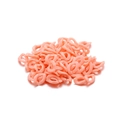 Pink heart-shaped plastic chain link connectors for DIY jewelry and crafts - 16mm x 12mm (100 Pieces/Pack) / Orange