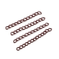 Koffiebruine verlengkettingen voor DIY-sieraden met 50 mm ovale schakels en lakafwerking - 30 Stuks/Verpakking (50mm) / Bruin