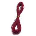 Cordino cerato intrecciato rosso scuro 1mm per creazione di gioielli fai-da-te - 10m / Borgogna
