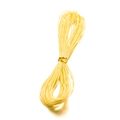 Cordino di cera intrecciato da 1 mm giallo crema per gioielli legato con filo dorato - 10m / Giallo