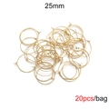25mm gold stainless steel earring hooks for DIY jewelry making 20 pieces per bag - 25mm (20 Pieces/Pack)