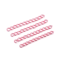 50mm roze gecoate metalen verlengkettingen voor DIY-sieraden en halskettingwerk - 30 Stuks/Verpakking (50mm) / Dieproze
