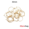 30mm golden stainless steel round hoop earring loops for DIY jewelry making 20pcs - 30mm (20 Pieces)