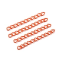 Levendige oranje gelakte hartvormige verlengketting voor DIY sieraden maken hobby - 30 Stuks/Verpakking (50mm) / Oranje