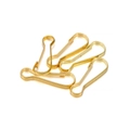 Seis ganchos metálicos dorados en forma de calabaza para bolsos DIY y llaveros - 2.2cm (100 Unidades) / Dorado