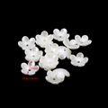 Dettaglio di petali di fiori in ABS perlato da 18mm con foro centrale da 2,4mm per DIY - Fiore a cinque petali (18mm) / 20 Pezzi/Confezione