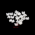 Dettaglio copriperla fiore bianco 12mm con foro da 1.5mm per creazione gioielli fai-da-te - Fiore a Quattro Petali (12mm) / 20 Pezzi/Confezione