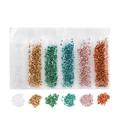 Six-color crushed AB glass sand set for DIY resin filling and nail art decoration - 1 Pack (1-3mm, 30g) / Bright Colors (QCR10128-002)