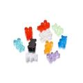 Colorful resin gummy bear charms in 10 different shades and textures for DIY jewelry - 10 Pieces Pack / Multicolor