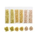 6-pack of irregular metallic glass shards for DIY resin crafts in gold and bronze tones - 1 Pack (1-3mm, 30g) / Gold