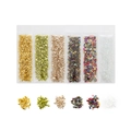 DIY colorful crushed glass sand set with six shimmering glitter resin filler colors - 1 Pack (1-3mm, 30g) / Gold Series Type 2
