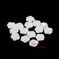 Detail of 16mm white resin rose flower beads with 1.6mm hole for DIY jewelry making - 16mm Rose
