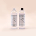 Detailweergave van heldere 1:1 epoxyharsflessen met professionele etiketspecificaties - 1:1 Verhouding Stijl / Extra Grote Set