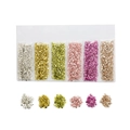 DIY colorful crushed glass sand set with metallic finish in six vibrant shades - 1 Pack (1-3mm, 30g) / Gold Series Type 1