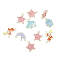 Cartoon emaille dierenbedeltjes set in goudlegering voor DIY sieraden armband ketting - Veelkleurig / 10 Stuks Verpakking