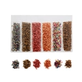 Iridescent AB crushed glass and metallic glitter sand set for DIY resin craft and nail art - 1 Pack (1-3mm, 30g) / Brown Series