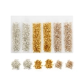 Crushed metallic glass stones in silver, gold, and rose gold for DIY crafts - 1 Pack (1-3mm, 30g) / Gold and Silver Series Type 1