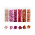 6-pack of crushed metallic glass sand in rose gold and pink tones for DIY crafts - 1 Pack (1-3mm, 30g) / Red Series