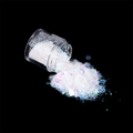 Macro view of holographic white snowflake nail art glitter mix in clear jar - Cherry Blossom Like Snow / 1 Bottle (16g)