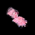 Macro shot of assorted pink fairy glitter and sequins spilled from a clear jar - Romantic Cherry Blossoms / 1 Bottle (16g)