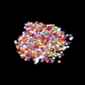Close-up of colorful flower-shaped laser glitter sequins for DIY nail art and crafts - Mixed Snowflakes / 20g/Pack