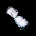 Macro-opname van witte laser glitters in gemengde vormen voor DIY-nagelkunst decoratie - Witte Ster Maan