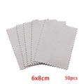 50-piece set of grey microfiber jewelry polishing cloths with serrated edges 6x8cm size - Small Style / Light Gray