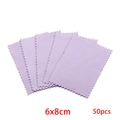 50pcs light purple 6x8cm microfiber jewelry polishing cloths with zigzag edges - Small Style / Purple