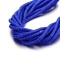 Macro detail of royal blue 6mm polymer clay heishi beads for DIY jewelry making - 6mm/40cm / Sapphire Blue