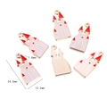 Rosa und roter Schloss Anhänger aus Emaille mit goldenem Rand für DIY Schmuck - Schloss / 10er Pack