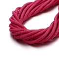 Macro detail of 6mm rose red flat heishi clay beads strands for DIY jewelry making - 6mm/40cm / Rose Red