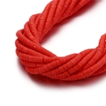 Macro detail of 6mm red polymer clay Heishi spacer beads for DIY jewelry making - 6mm/40cm / Red