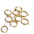 Detailed view of 10mm gold stainless steel huggie earring hooks for DIY jewelry - Cross Weld / 10 Pieces Pack / Gold