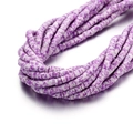 Macro detail of 6mm purple and white DIY Heishi beads for handmade jewelry making - 6mm/40cm / Purple Speckled