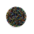 Perles de verre transparentes de 2mm pour bijoux DIY dans un plateau de rangement rond - 1800 Pièces/Paquet (2mm/18g) / Multicolore