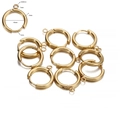 Detailed technical diagram showing dimensions of 10mm gold stainless steel hoop earrings - Flat Weld / 10 Pieces Pack / Gold
