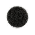 Vue macro de perles de rocaille en verre gris foncé de 2mm dans un contenant rond - 1800 Pièces/Paquet (2mm/18g) / Gris clair