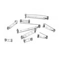 Dettaglio macro di spille di sicurezza in acciaio inossidabile argento per gioielli DIY - 14mm (20 Pezzi/Confezione) / Argento