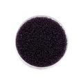Top view of 2mm dark purple glass seed beads in a transparent tray for DIY jewelry - 1800 Pieces/Pack / 11-Dark Purple (AC1442)