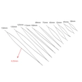 Set of 11 stainless steel big eye beading needles in various sizes from 38mm to 150mm - 38mm (1 Piece)
