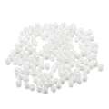 Gros plan détaillé de perles de rocaille blanc nacré de 4mm pour la création de bijoux - 300 Pièces/Paquet / Blanc