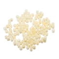 Gros plan de perles de rocaille en verre blanc nacré 4mm pour la création de bijoux - 300 Pièces/Paquet / Beige Foncé