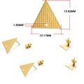 Boucles d'oreilles triangles dorées en acier inoxydable avec texture maille pour DIY - Triangulaire / Lot de 10 / Or