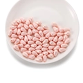 Vue macro de perles gouttes facettées en acrylique avec revêtement rose perlé AB - Perles Facettées en Goutte / 50 Pièces/Paquet (8*13mm) / Rose
