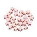 Detail von rosa sternförmigen Acrylperlen mit Perlglanz-Finish für DIY-Schmuckherstellung - 50 Stück/Packung (Loch 1,5mm/14g) / Rosa