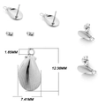 Boucles d'oreilles en acier 304 argenté à motif de coquillage avec boucles pour bijoux DIY - Coquillage / Lot de 10 / Argent